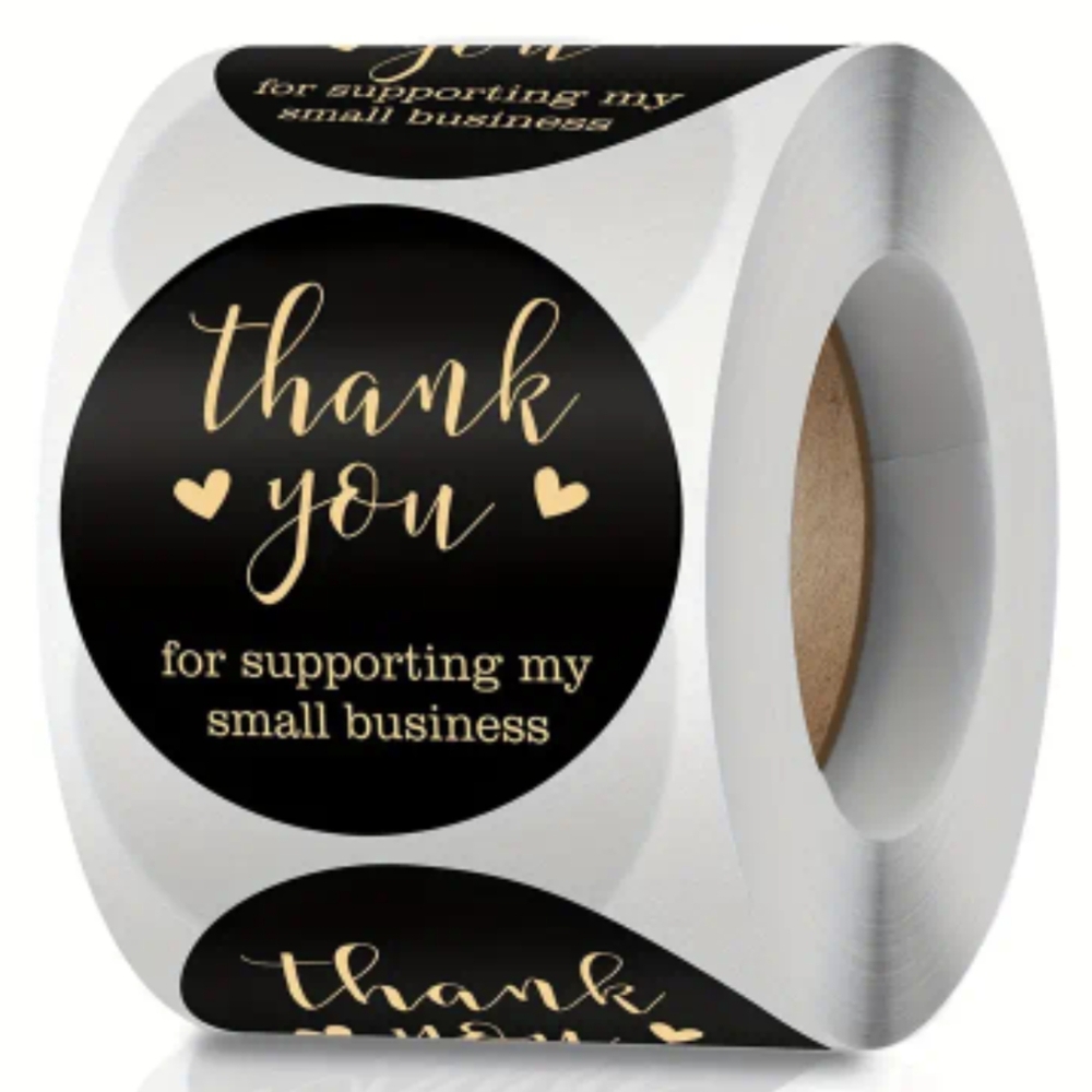 500 PC thank you stickers